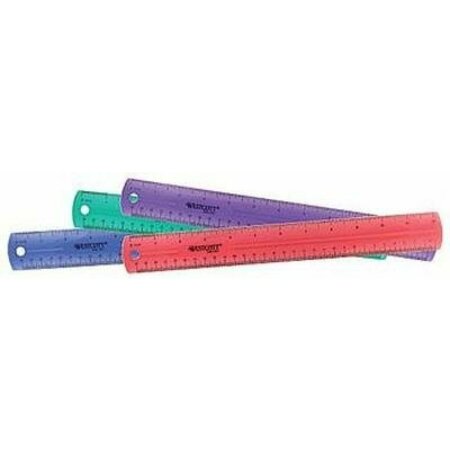 ACME RULER, 12 in., JEWEL COLOR, AST 12975